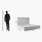 Movo Curvy Galaxy Upholstered Queen Bed - 140x200 cm