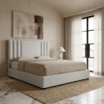 Movo Curvy Galaxy Upholstered Queen Bed - 160x200 cm