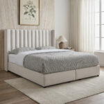 Movo Curvy Wing Back Queen Upholstered Bed - 160x200 cm