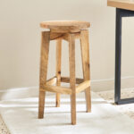 Cavon Rixos Solid Wood Bar Stool