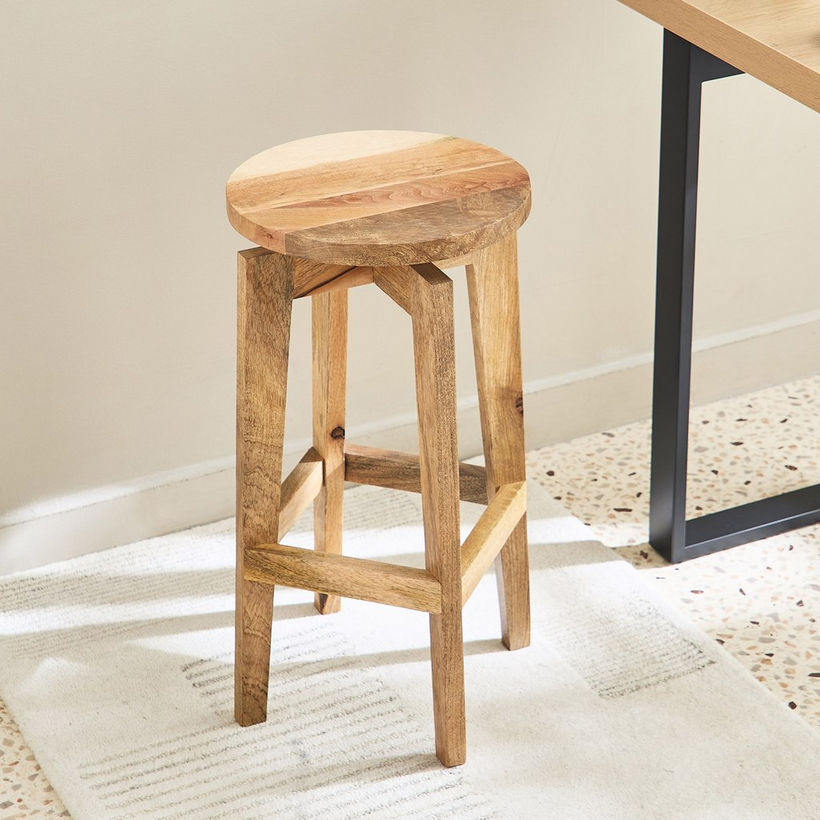 Cavon Rixos Solid Wood Bar Stool - Image 3