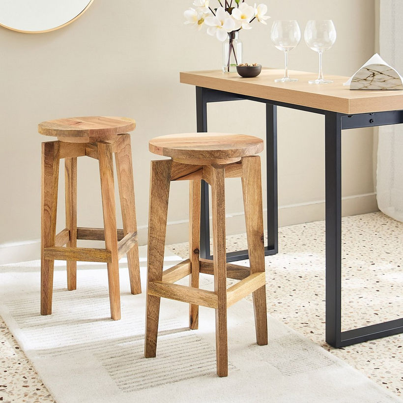 Cavon Rixos Solid Wood Bar Stool - Image 6