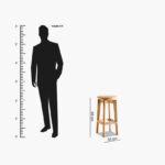 Cavon Rixos Solid Wood Bar Stool