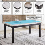 Orlando Genuine 6-Seater Marble Top Dining Table Set