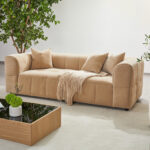 Blob 3-Seater Fabric Sofa with 3 Cushions