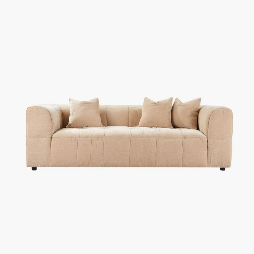 Blob 3-Seater Fabric Sofa with 3 Cushions - Image 3