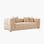 Blob 3-Seater Fabric Sofa with 3 Cushions