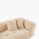 Blob 3-Seater Fabric Sofa with 3 Cushions