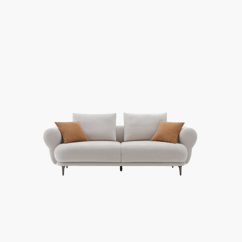 Cologne 3-Seater Fabric Sofa with 2 Large and 2 Small Cushions - Image 3