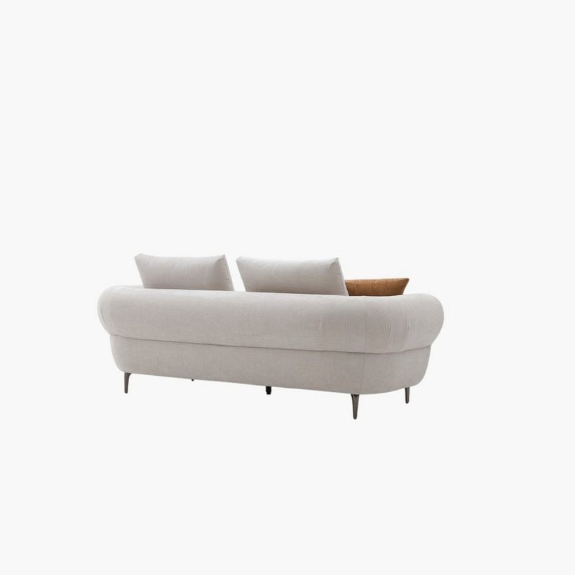 Cologne 3-Seater Fabric Sofa with 2 Large and 2 Small Cushions - Image 5