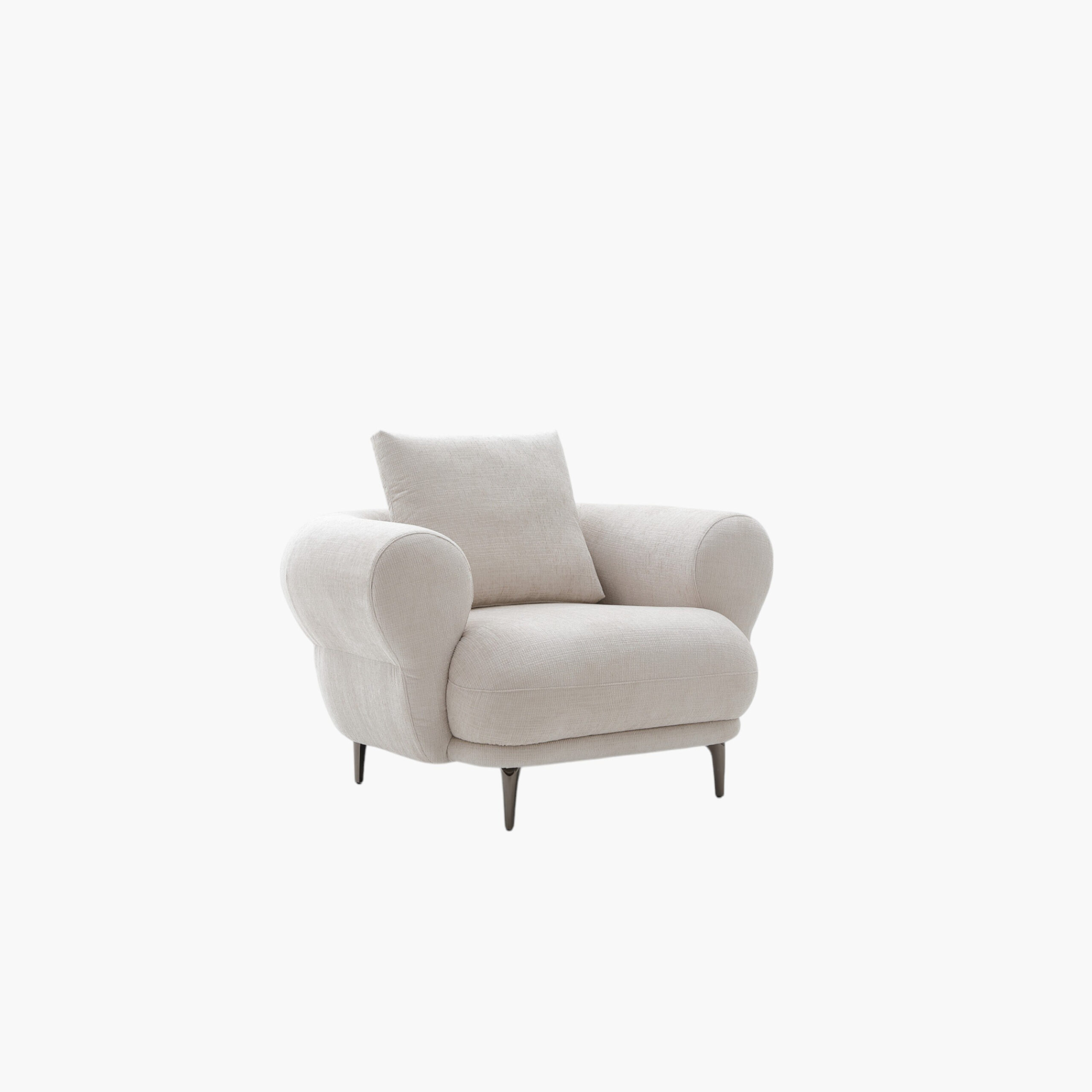 Cologne Armchair Fabric Sofa with Large Cushion