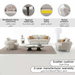 Cologne Armchair Fabric Sofa with Large Cushion