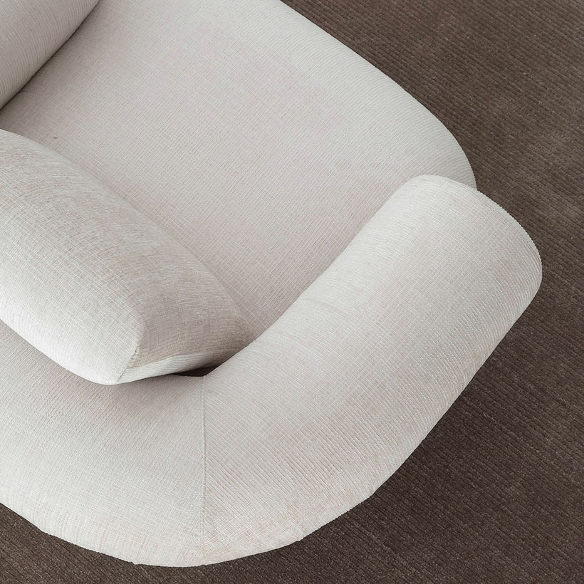 Cologne Armchair Fabric Sofa with Large Cushion - Image 5