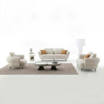 Cologne Armchair Fabric Sofa with Large Cushion