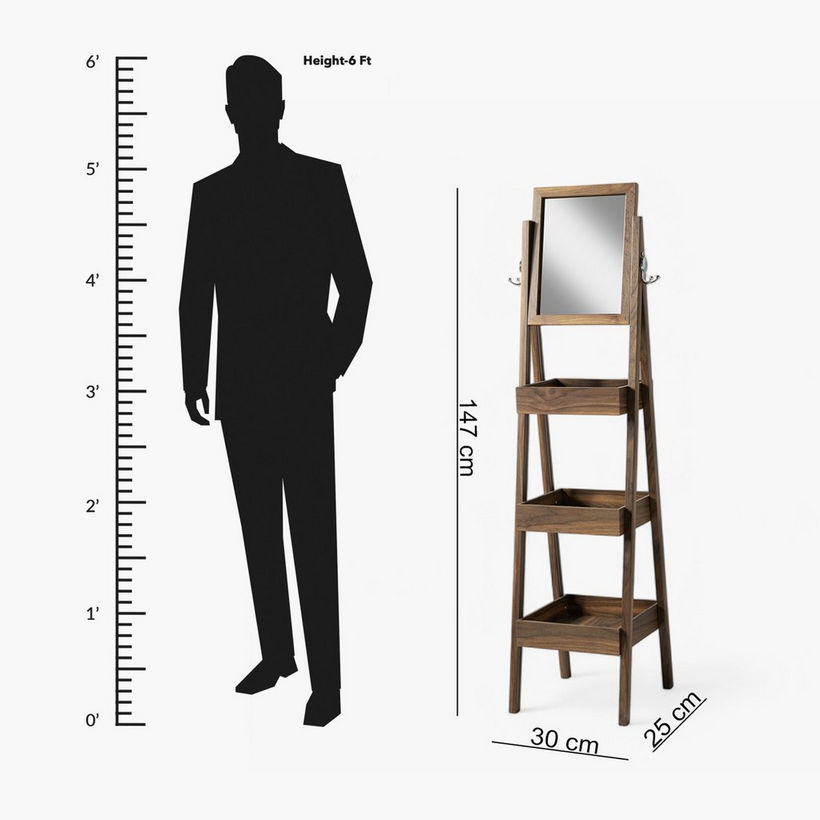 Charley Shelving Unit with Mirror - Image 2