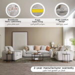 Clayton Armchair Fabric Sofa with Cushion
