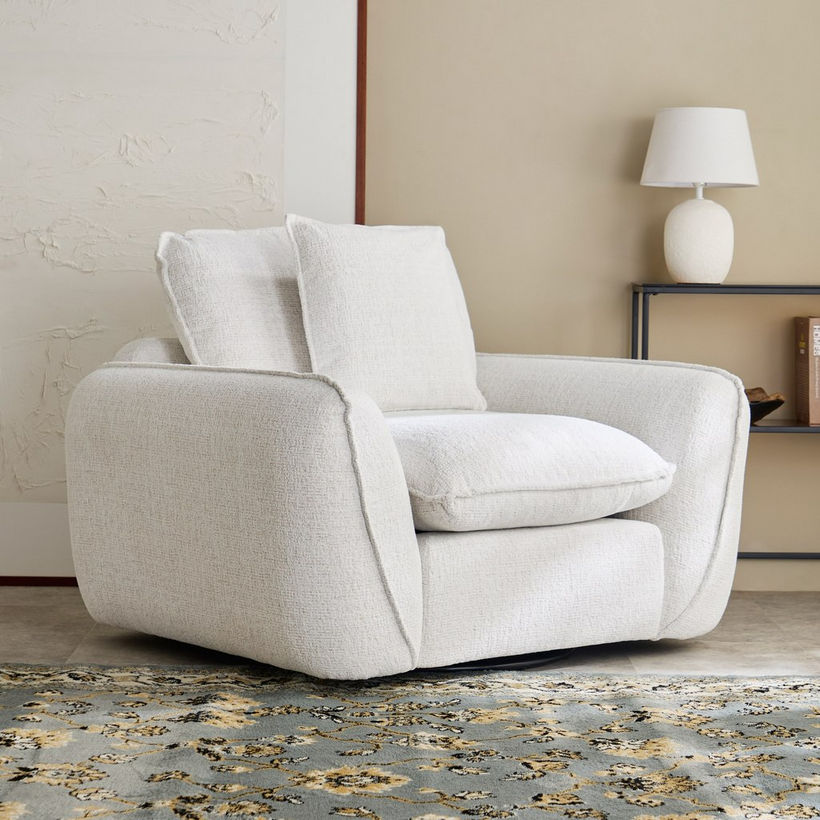 Clayton Armchair Fabric Sofa with Cushion - Image 3