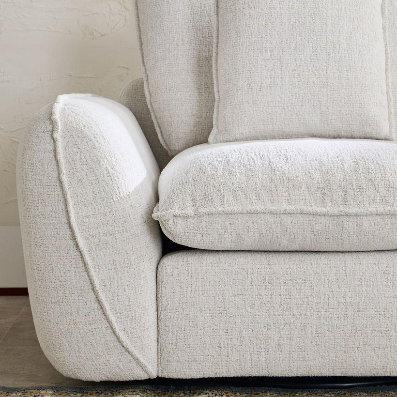 Clayton Armchair Fabric Sofa with Cushion - Image 6