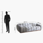 Acra 4-Seater Large Fabric Sofa