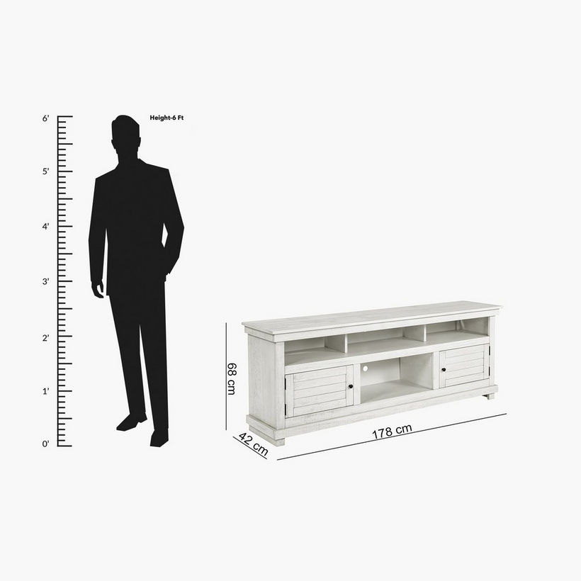 Delf Solid Wooden TV Unit for TVs upto 70 inches - Image 2