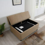 Arden 2-Seater Fabric Sofa Bed Cum Ottoman with Storage
