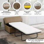 Arden 2-Seater Fabric Sofa Bed Cum Ottoman with Storage