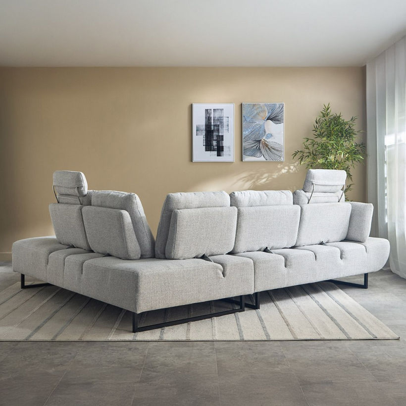 Premier 4-Seater Right Corner Fabric Sofa with Adjustable Back - Image 4