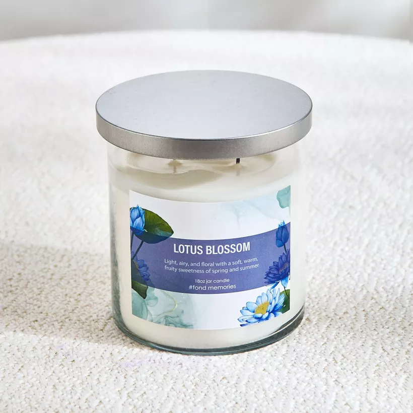 Aure 18oz Glass Jar Candle with Metal Lid - 10.7x13.2 cm - Image 2