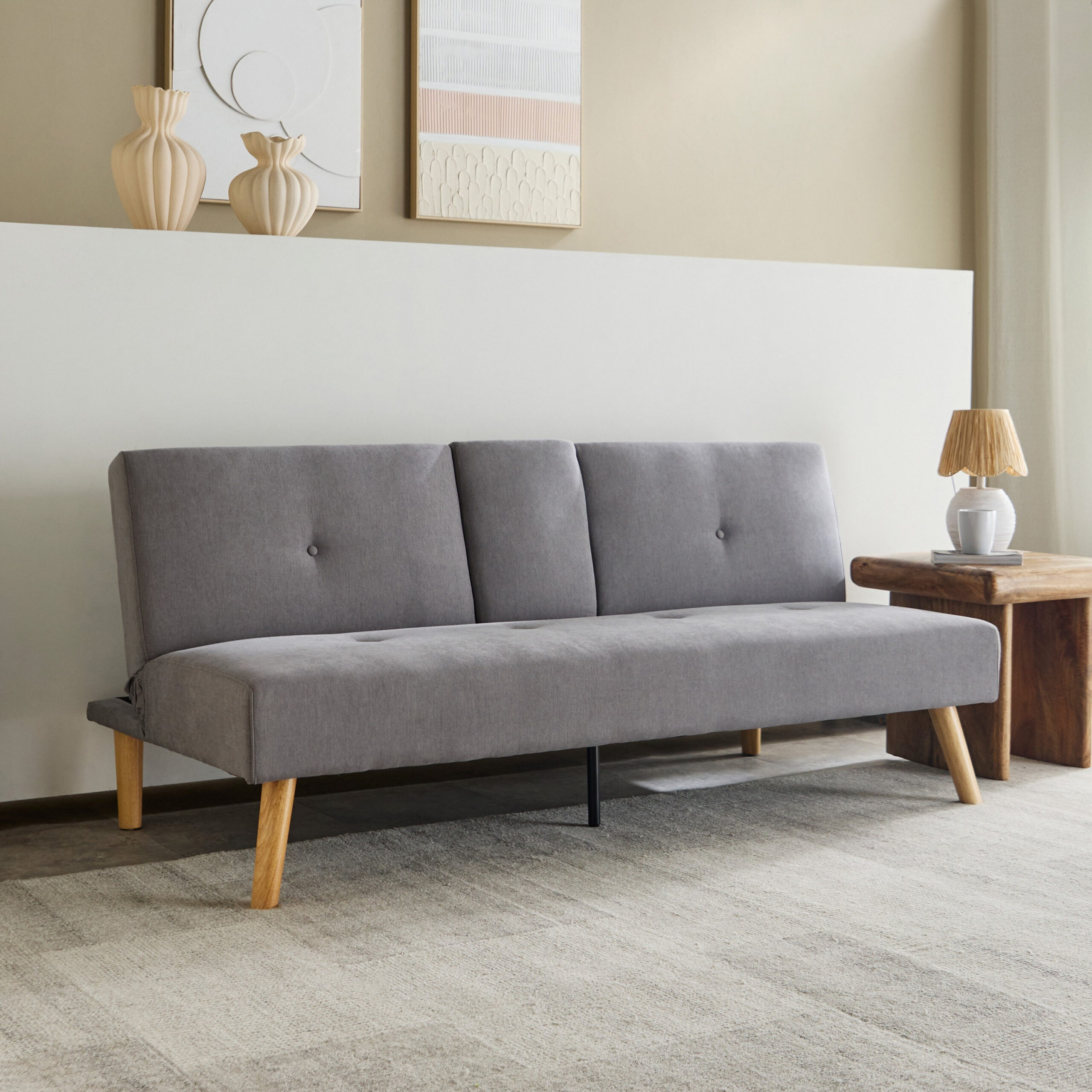 Hobbs NXT 3-Seater Fabric Sofabed with 2 Cup Holders