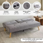 Hobbs NXT 3-Seater Fabric Sofabed with 2 Cup Holders