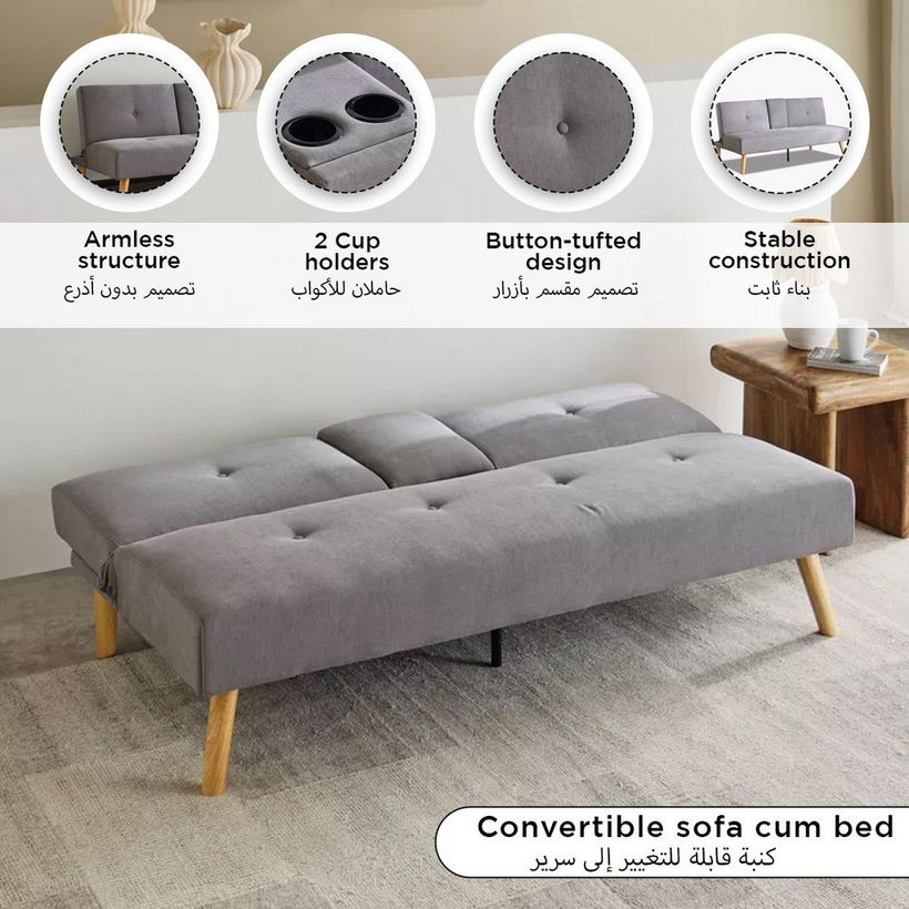 Hobbs NXT 3-Seater Fabric Sofabed with 2 Cup Holders - Image 2