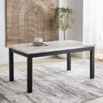 Orlando NXT Genuine Marble Top 6-Seater Dining Table Set