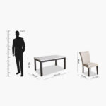 Orlando NXT Genuine Marble Top 6-Seater Dining Table Set