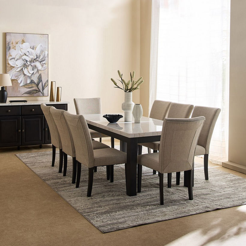 Orlando NXT 8-Seater Marble Top Dining Table Set - Image 10