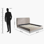 Naples Rivoli Upholstered King Bed - 180x200 cm
