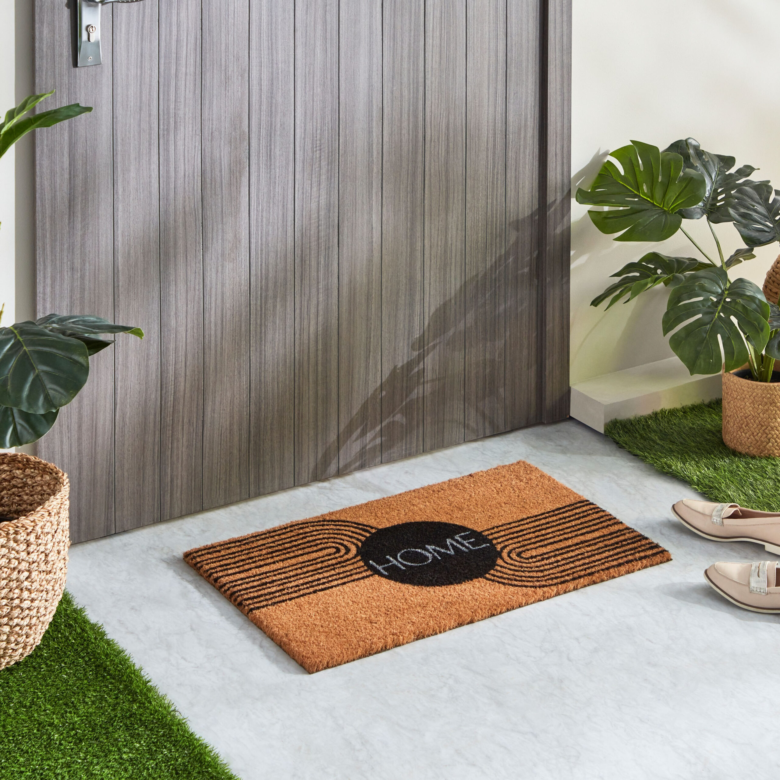 Home Printed PVC Back Coir Doormat - 45x75 cm
