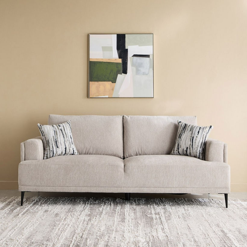 Panora 3-Seater Fabric Sofa with 2 Cushions - Image 3