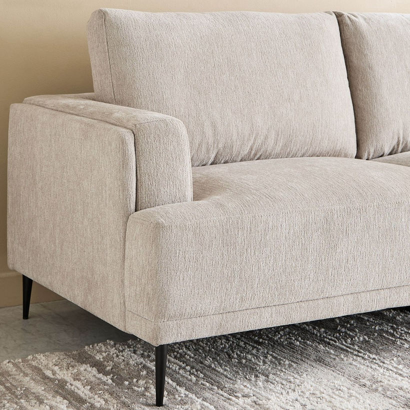 Panora 3-Seater Fabric Sofa with 2 Cushions - Image 7
