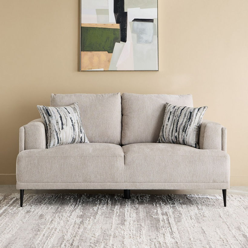 Panora 2-Seater Fabric Sofa with 2 Cushions - Image 3