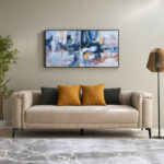 Nantes 3-Seater Fabric Sofa with 4 Cushions