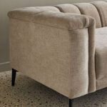 Nantes 3-Seater Fabric Sofa with 4 Cushions