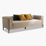 Nantes 3-Seater Fabric Sofa with 4 Cushions