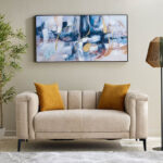 Nantes 2-Seater Fabric Sofa with 2 Cushions