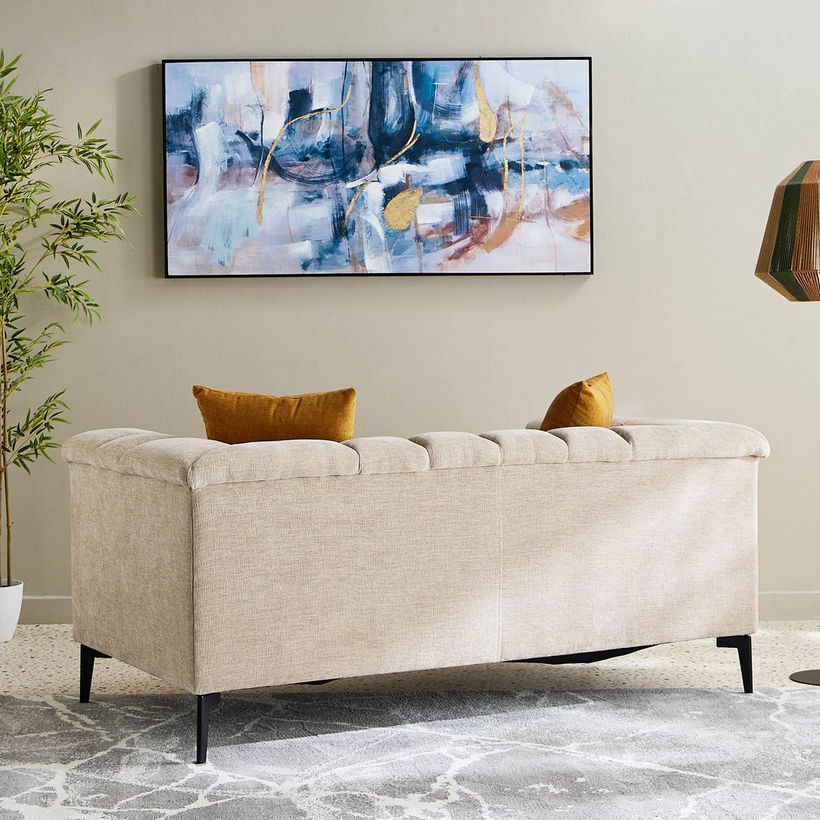 Nantes 2-Seater Fabric Sofa with 2 Cushions - Image 4