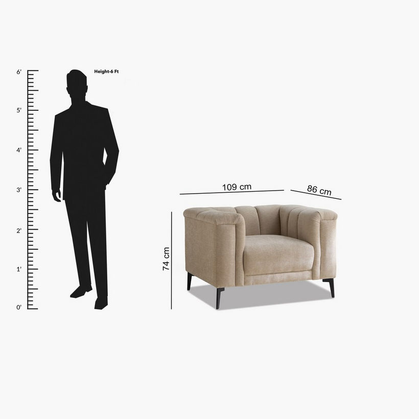 Nantes Fabric Armchair Sofa - Image 11