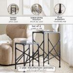 Vendra Dario 2-Piece Metal Casted Nesting Table Set