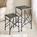 Vendra Dario 2-Piece Metal Casted Nesting Table Set