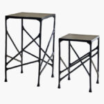 Vendra Dario 2-Piece Metal Casted Nesting Table Set