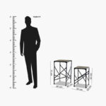Vendra Dario 2-Piece Metal Casted Nesting Table Set
