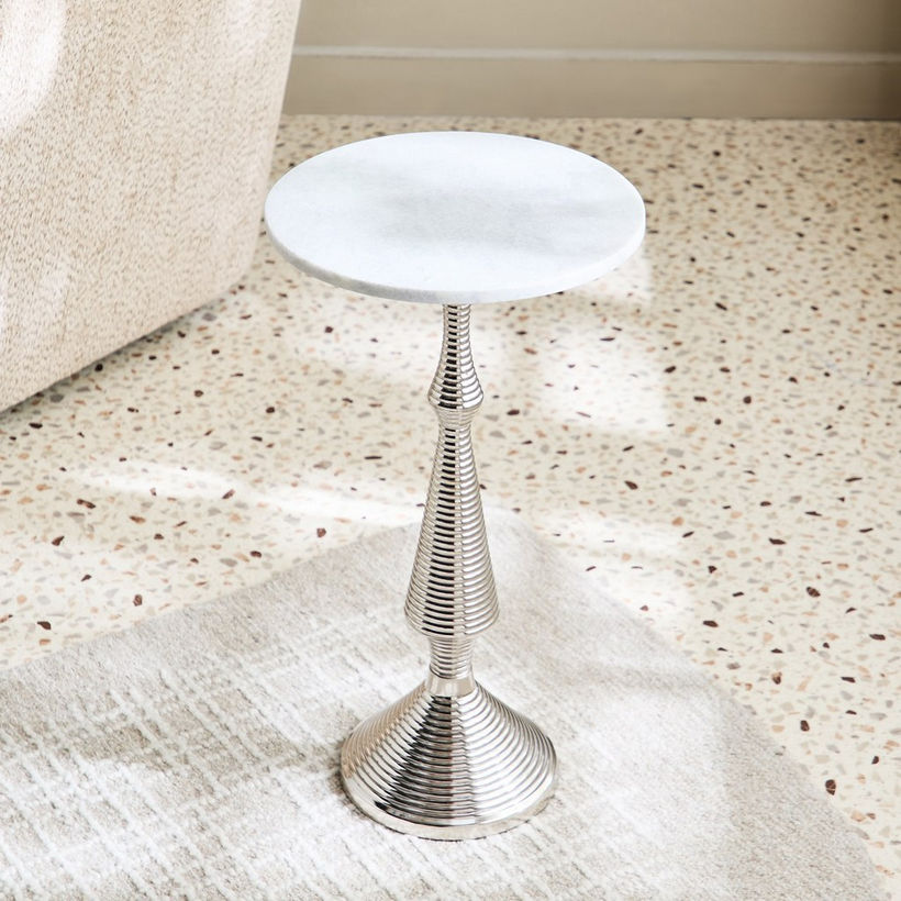 Cavon Hana Genuine Marble Top Accent Table - Image 3